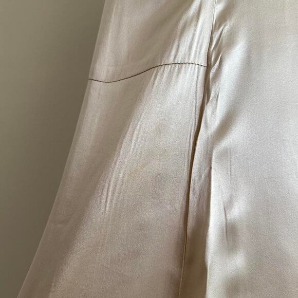 handmade champagne satin sleeveless mini/midi dress - Picture 4 of 8